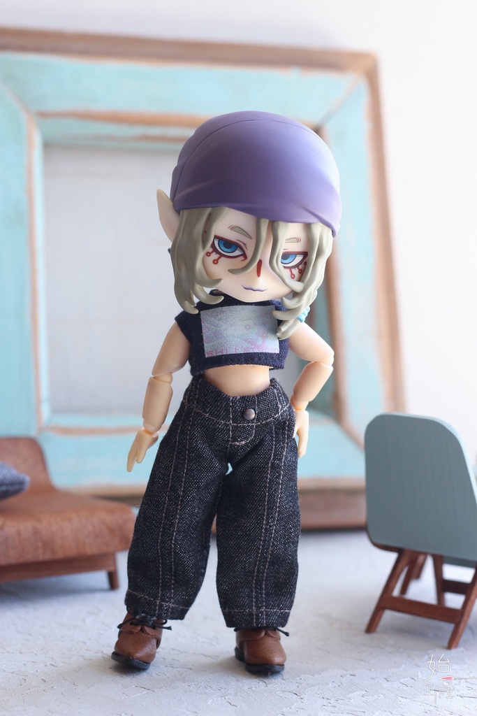 【テーパードデニム(2 colors)/オビツ11,ピコドー9/ピコドー10/ワンダーフロッグWonder Frog】