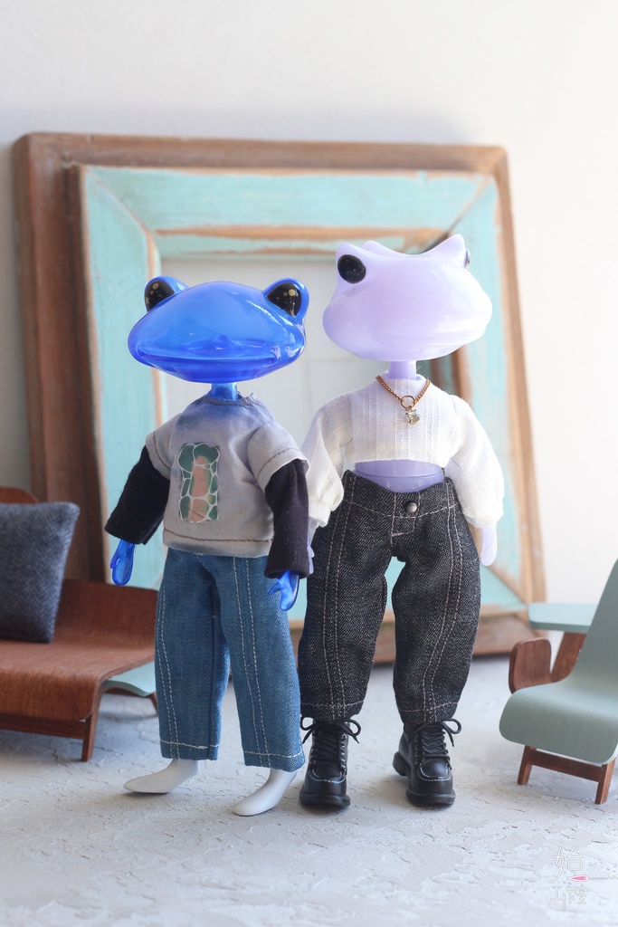 【テーパードデニム(2 colors)/オビツ11,ピコドー9/ピコドー10/ワンダーフロッグWonder Frog】