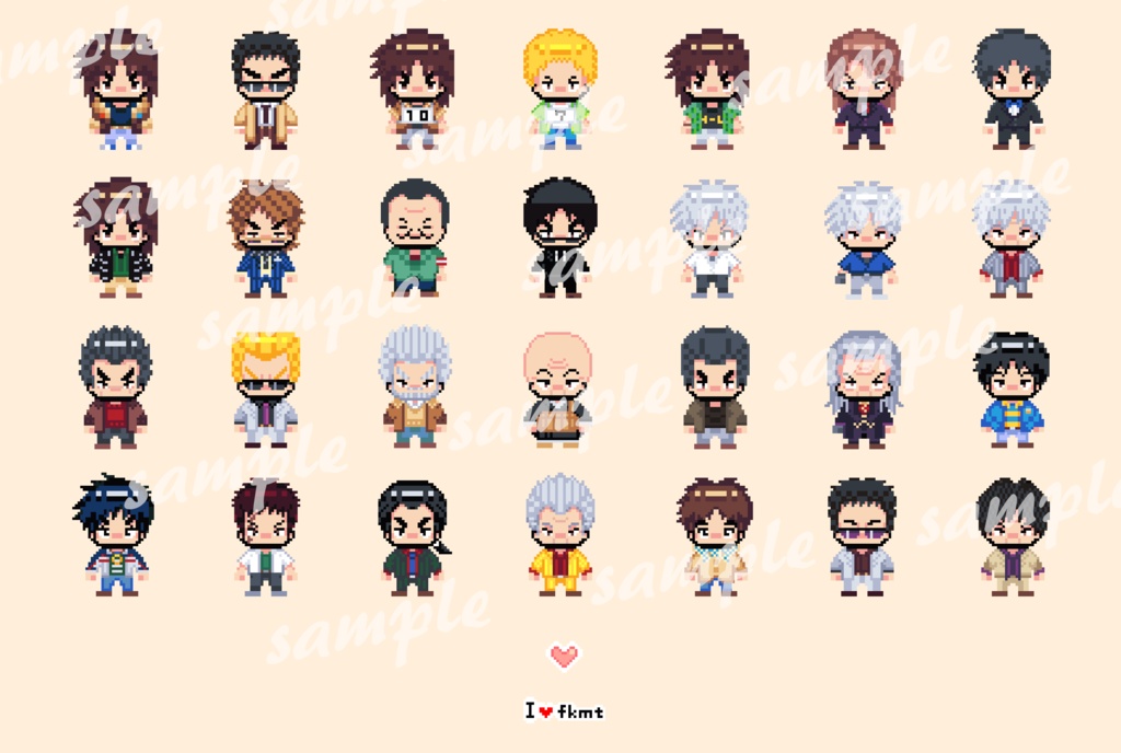 fkmt作品キャラ詰め合わせフレークシール