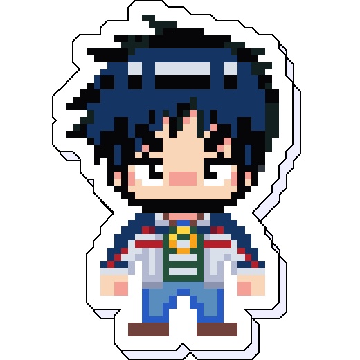 『賭博覇王伝零』宇海零ドット絵アクリルスタンド