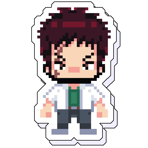 『無頼伝涯』工藤涯ドット絵アクリルスタンド