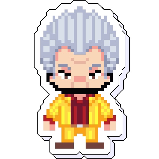 『銀と金』平井銀二ドット絵アクリルスタンド