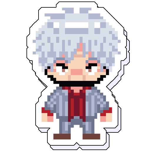 『天 天和通りの快男児』赤木しげるドット絵アクリルスタンド