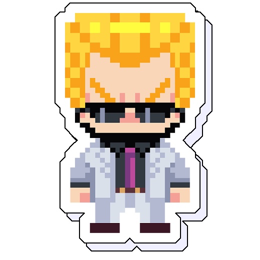 『天 天和通りの快男児』原田克美ドット絵アクリルスタンド