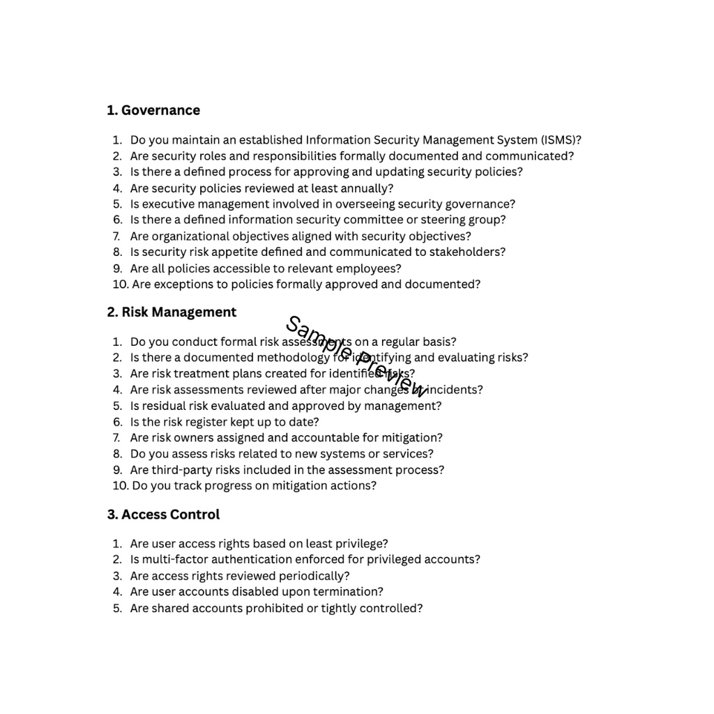 100 Essential Audit Questions for SOC2 & ISO27001