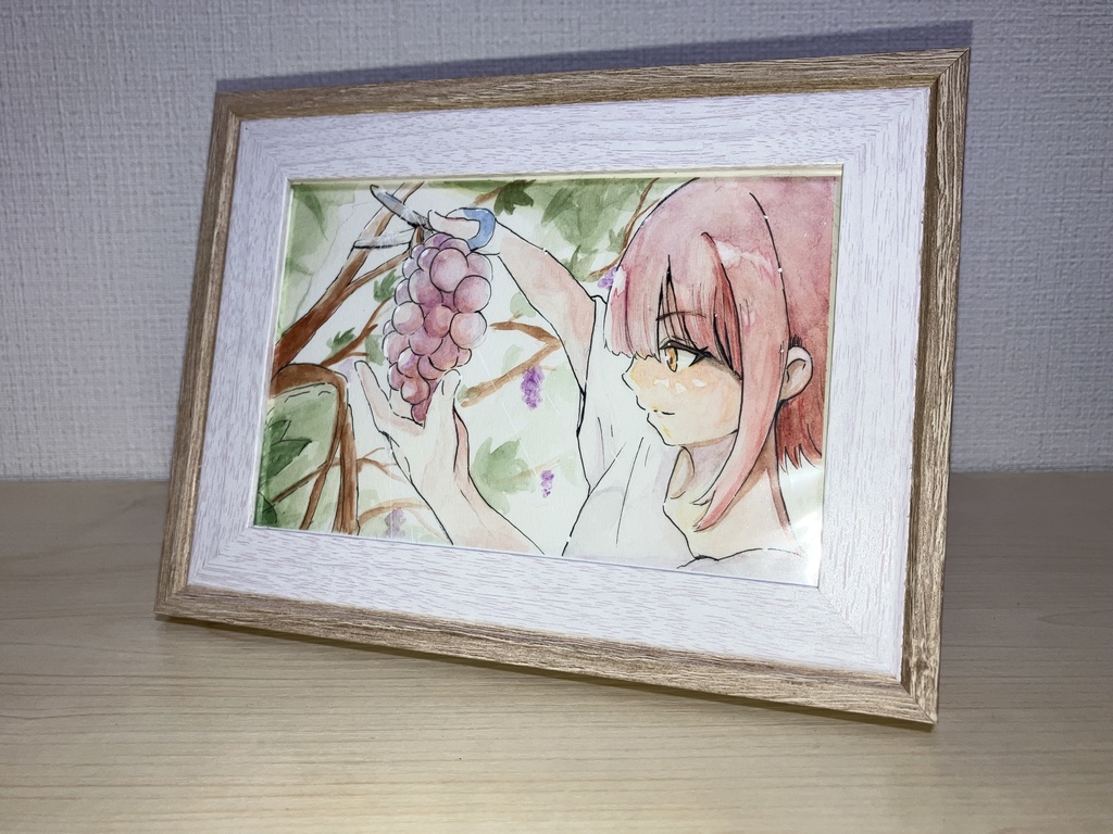 【水彩原画】BAOBA部 あつみ様 ぶどう狩り ※おまけ付き
