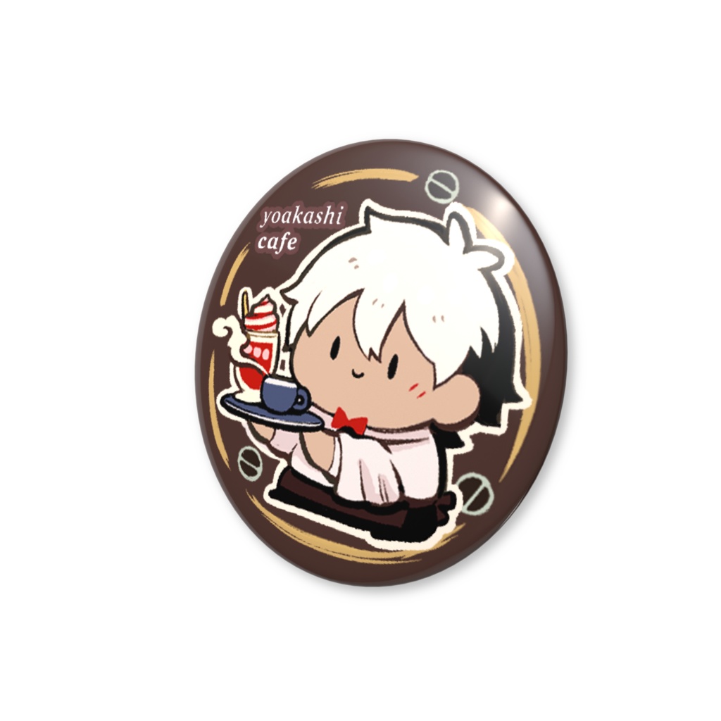 【夜明喫茶 缶バッジ】ライスくん