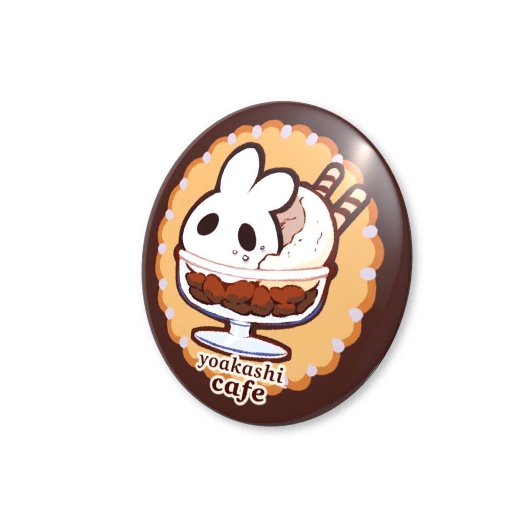 【夜明喫茶 缶バッジ】おモチアイス