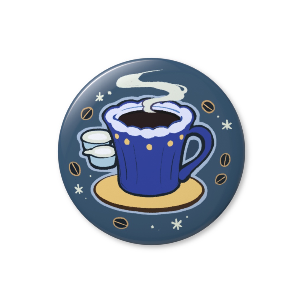 【夜明喫茶 缶バッジ】ブレンドコーヒー