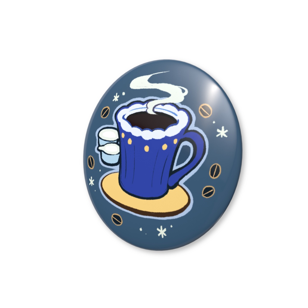 【夜明喫茶 缶バッジ】ブレンドコーヒー