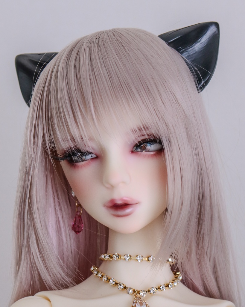 ネコ耳パーツ　白&黒