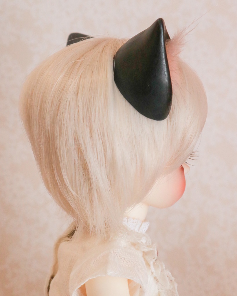 ネコ耳パーツ　白&黒