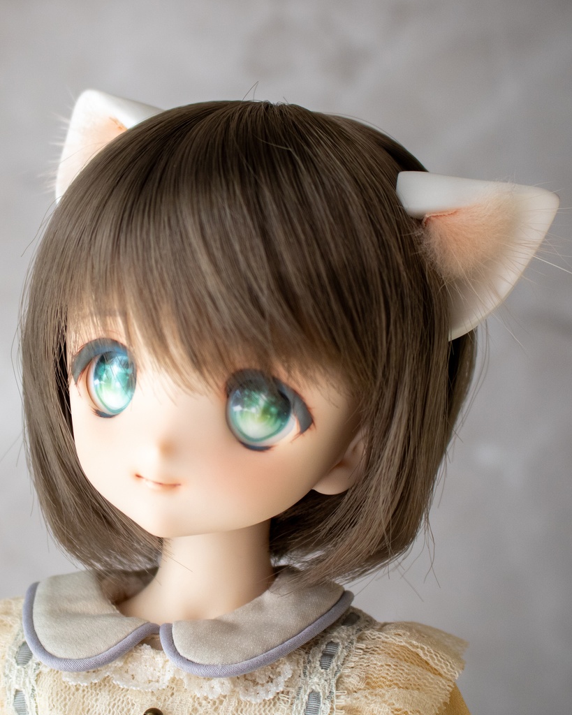 ネコ耳パーツ　白&黒