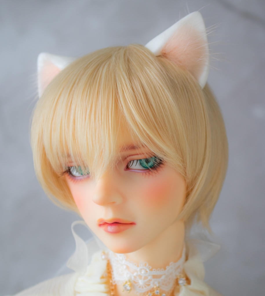 ネコ耳パーツ　白&黒