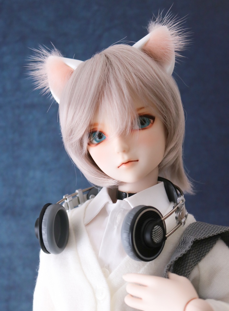ネコ耳パーツ　白&黒