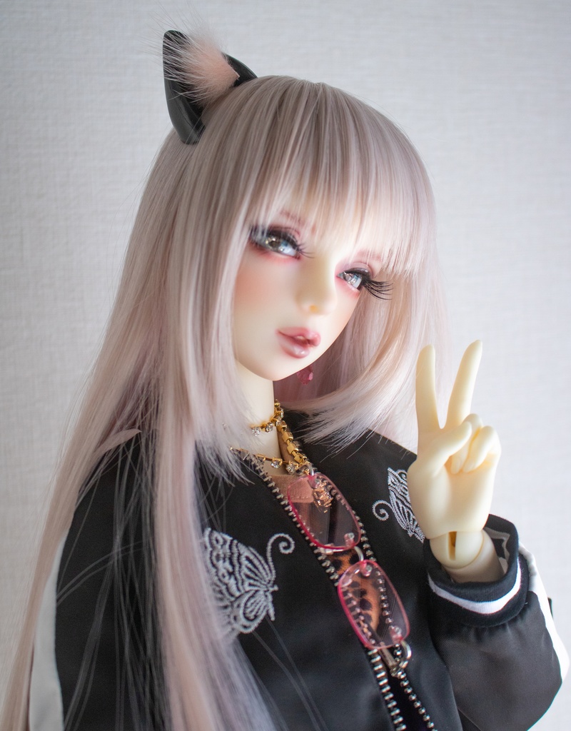 ネコ耳パーツ　白&黒