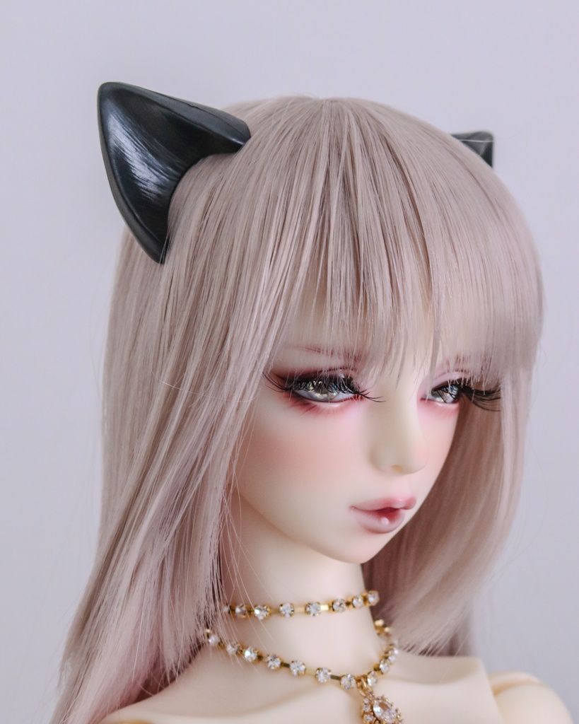 ネコ耳パーツ　白&黒