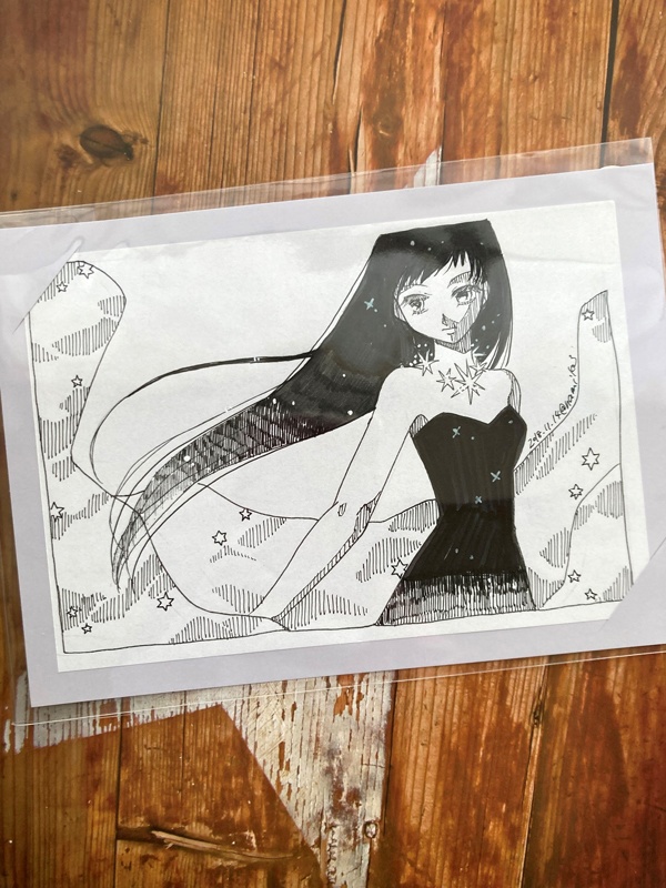 【1日1絵】夜風のベール(216)