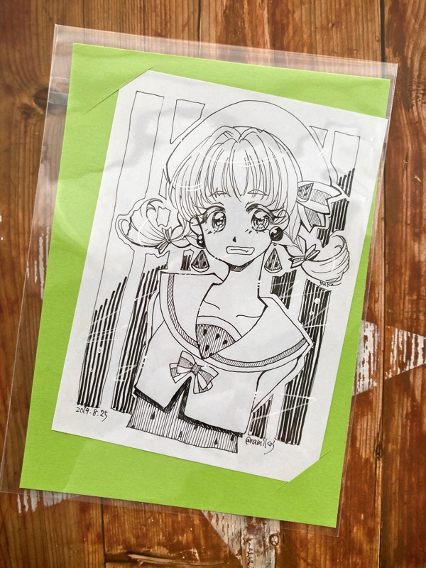 【1日1絵】スイカセーラー服 （222）