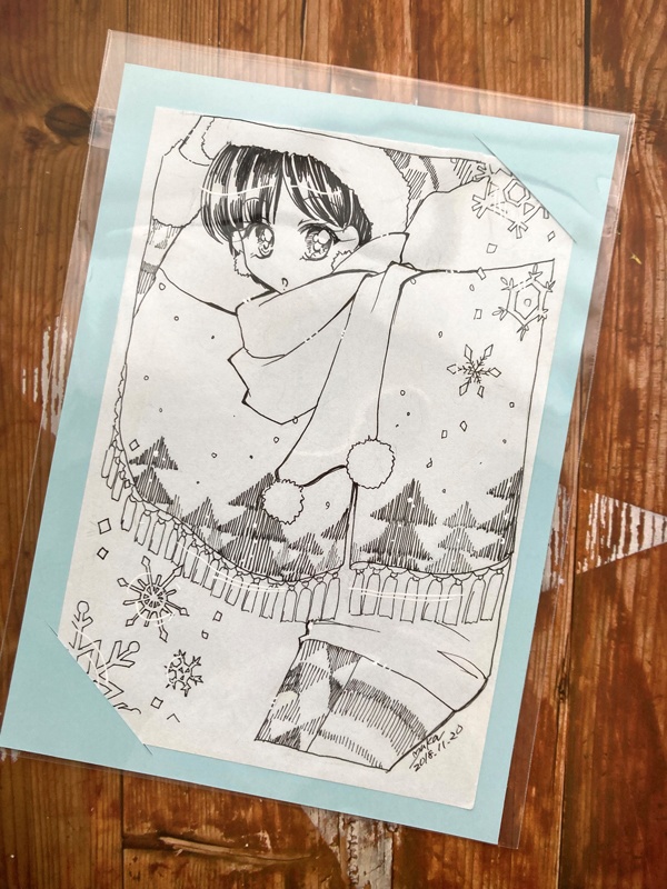 【1日1絵】初雪ポンチョ（228）