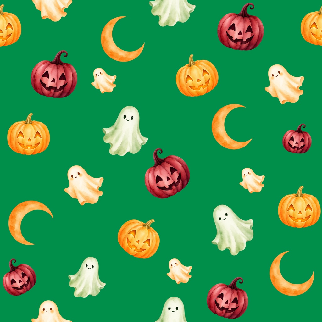 ハロウィンをイメージした水彩画調のデジタルペーパー【3枚セット】