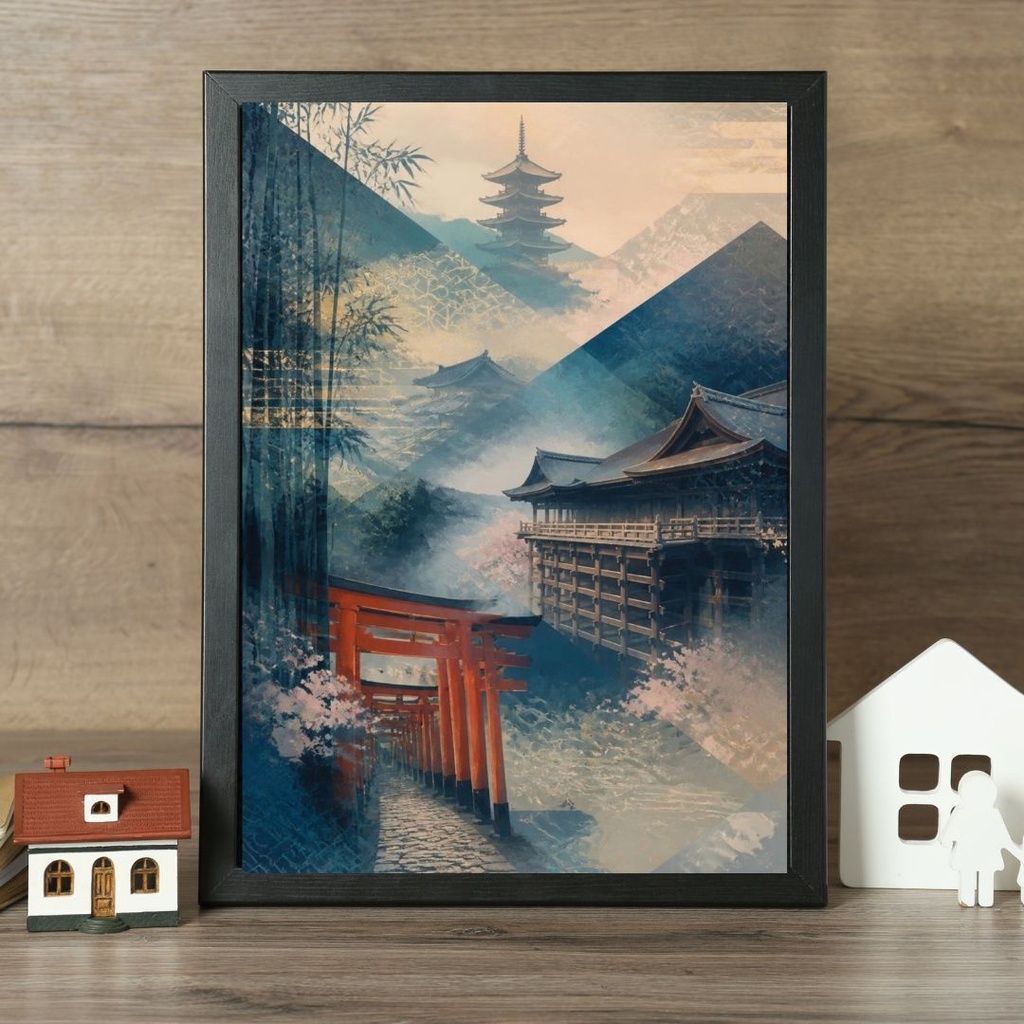 落ち着いた京都観光を楽しむ！｜現代アート風のデジタルウォールアート【ダウンロード版】