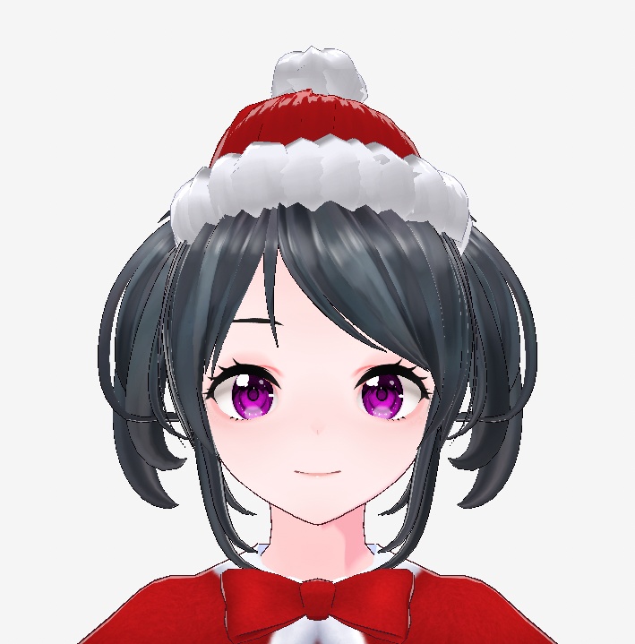 【vroid】超可愛い!モコモコミニサンタ帽セット 斜め・上・大【ヘアプリセット・アホ毛・帽子】
