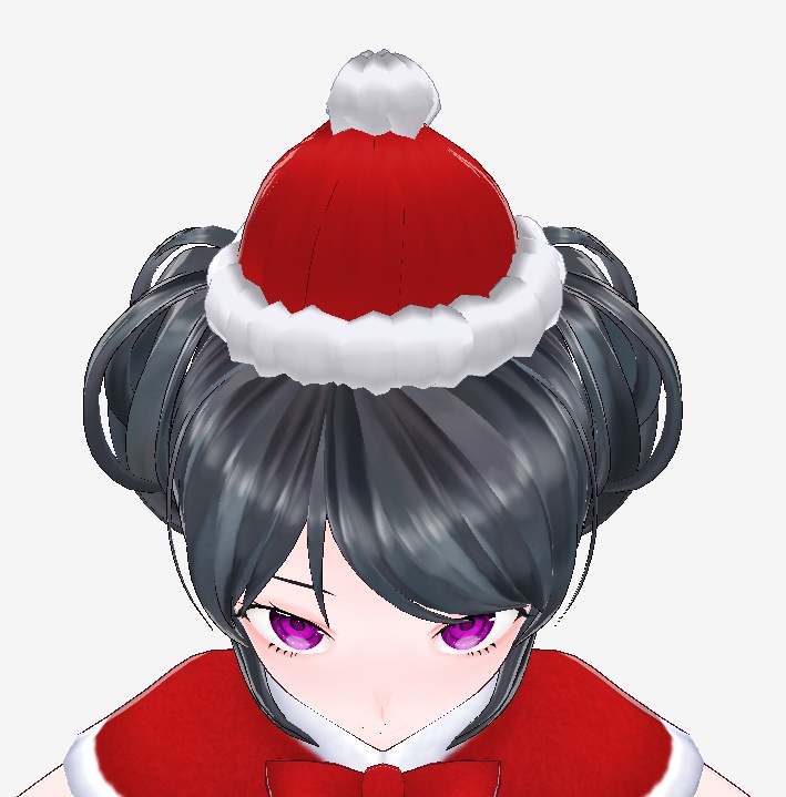 【vroid】超可愛い!モコモコミニサンタ帽セット 斜め・上・大【ヘアプリセット・アホ毛・帽子】