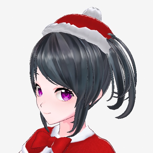 【vroid】超可愛い!モコモコミニサンタ帽セット 斜め・上・大【ヘアプリセット・アホ毛・帽子】