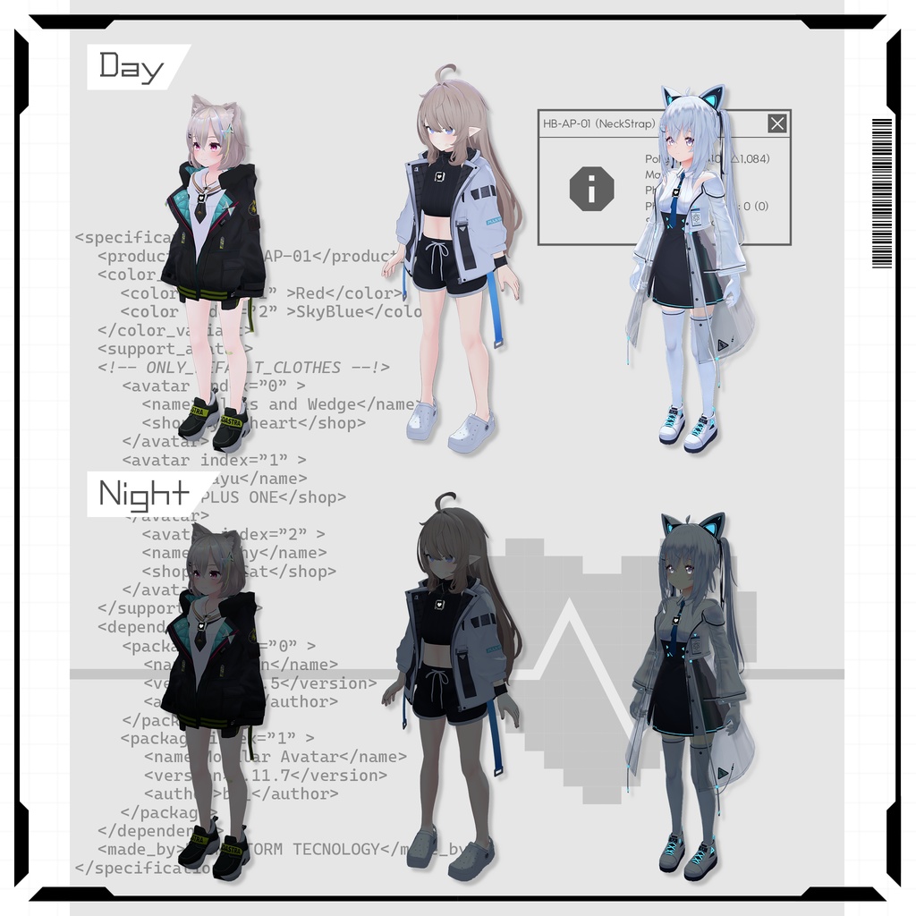 VRC向けアバター用アクセサリー「HB-AP-01」