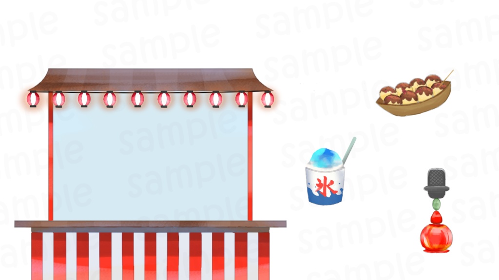 【Vtuber向け】配信背景&コメント欄【夏祭り】