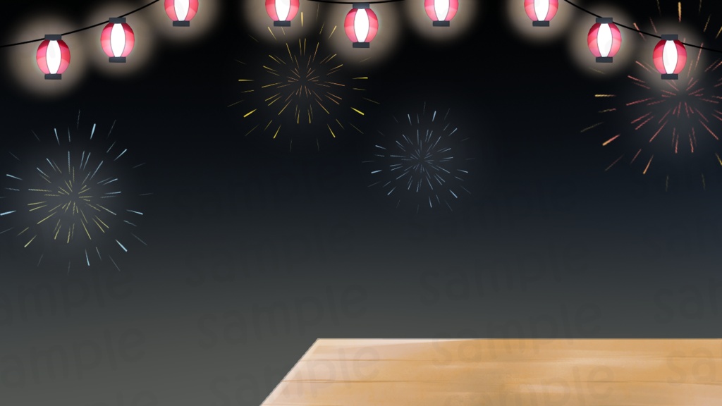 【Vtuber向け】配信背景&コメント欄【夏祭り】