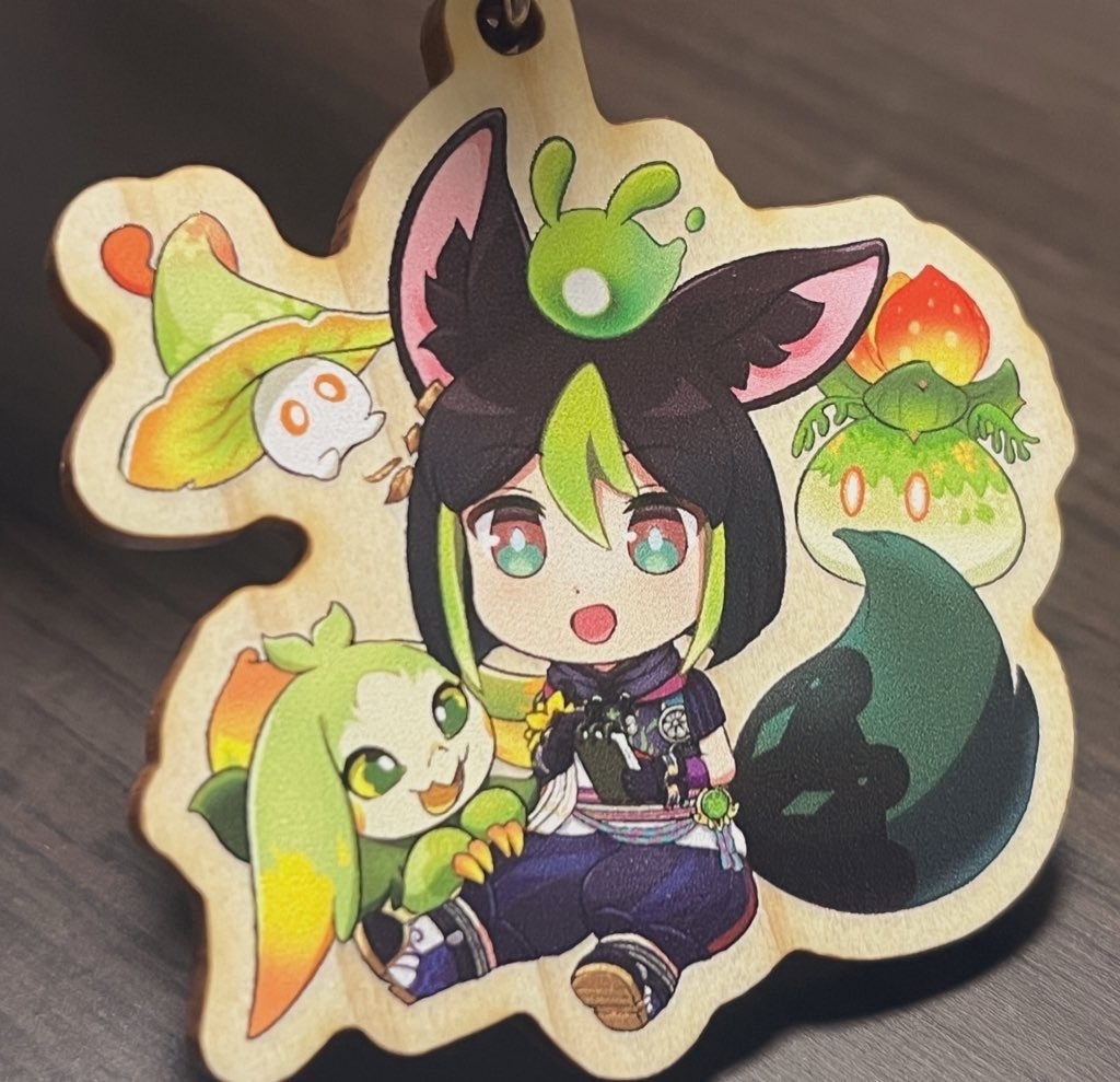 ティナリくんと草っ子達のウッドキーホルダー