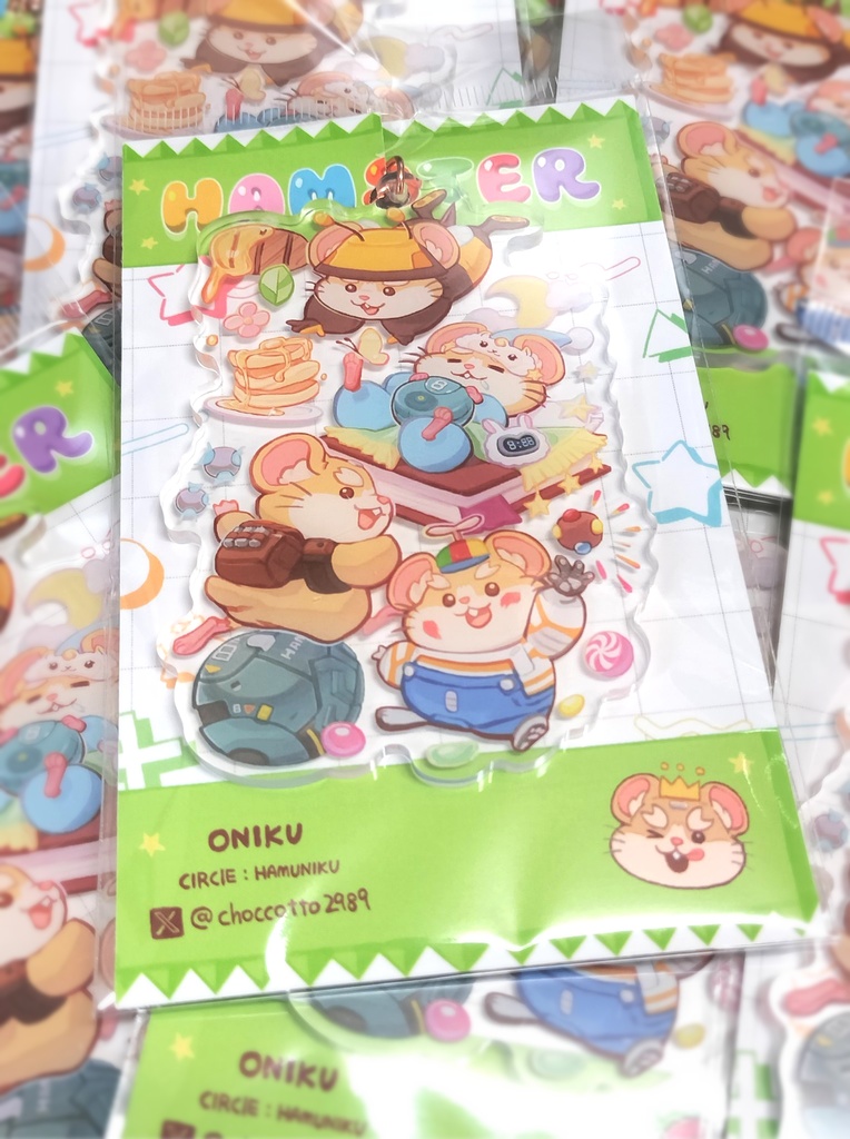 ハムのアクリルキーホルダー
