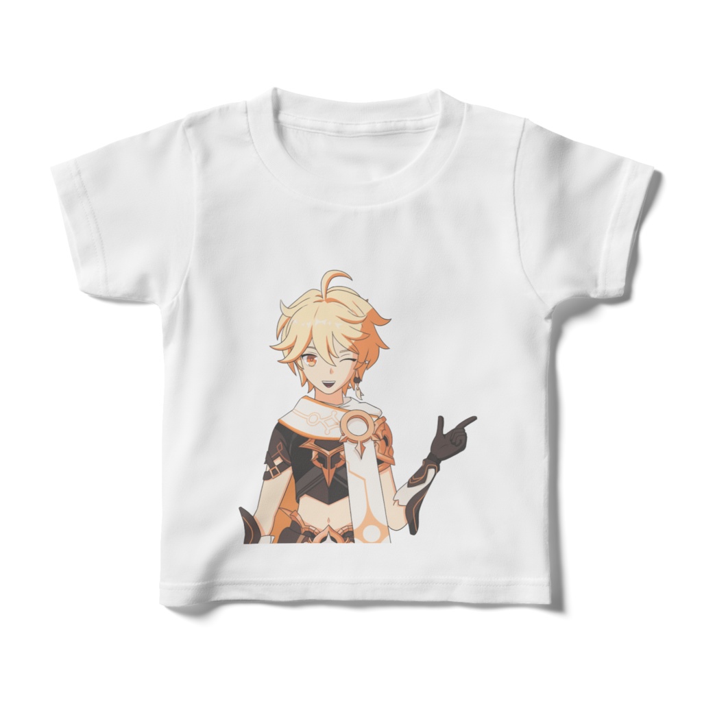 原神空 キッズホワイトシャツ