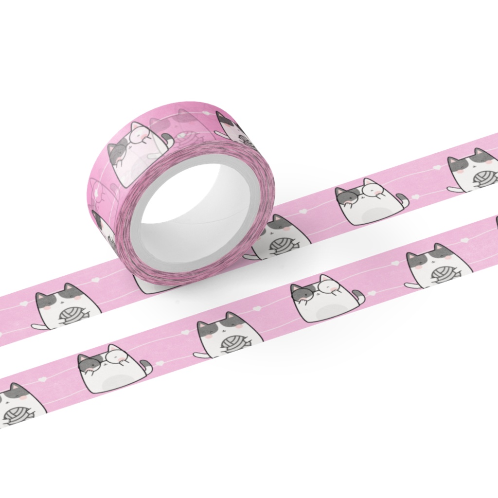 かわいい猫のマスキングテープ