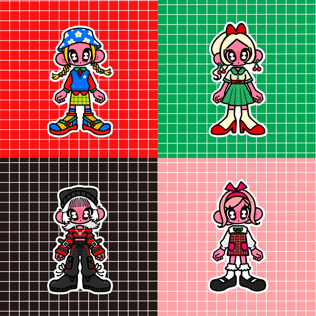 PELA DOLL ステッカー Aセット