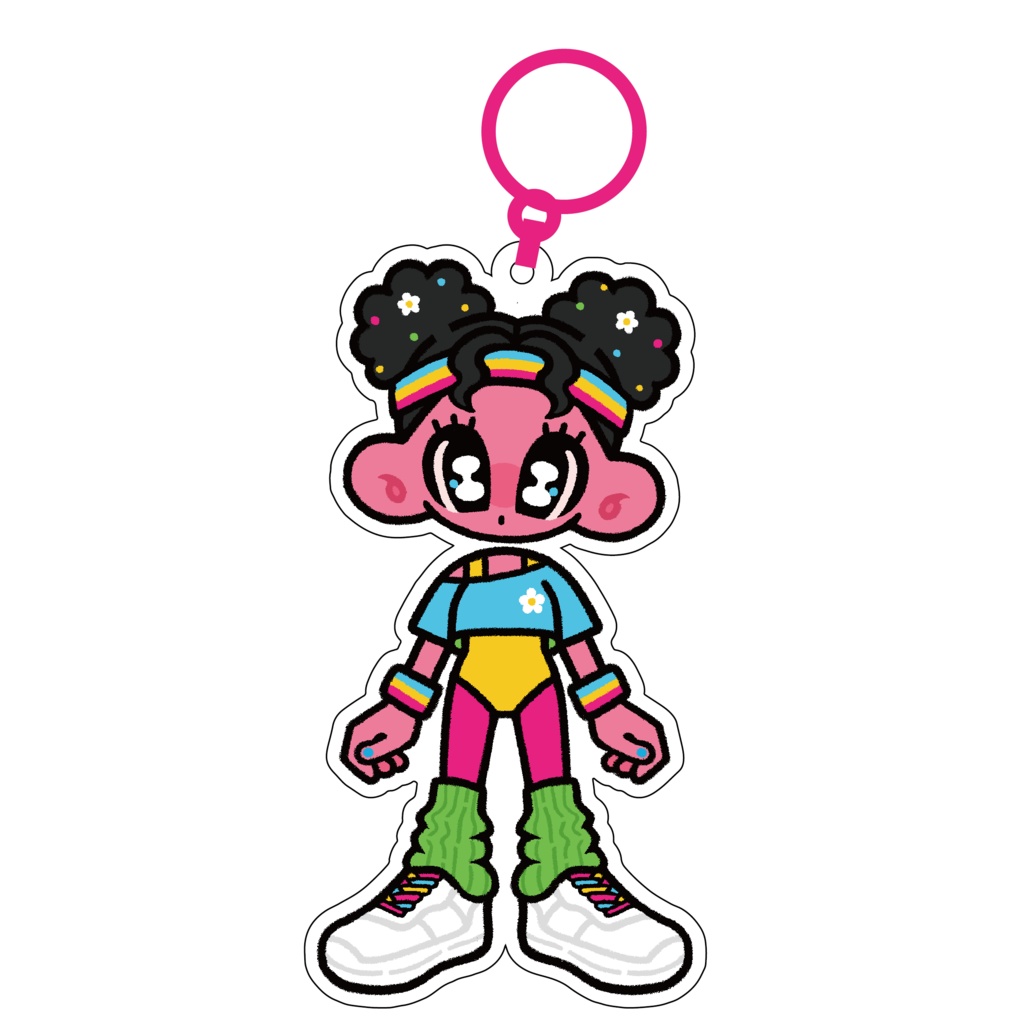 PELA DOLL　アクリルキーホルダー　黄色