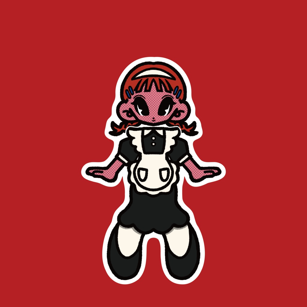 メイドさんステッカー①