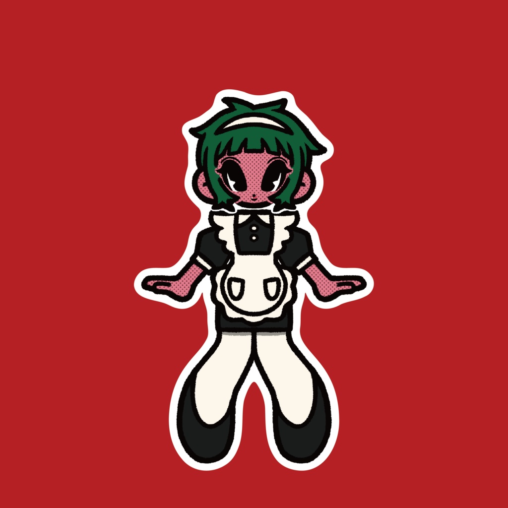 メイドさんステッカー②