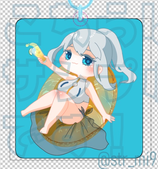 けえなちゃんのぷかぷか水面アクキー