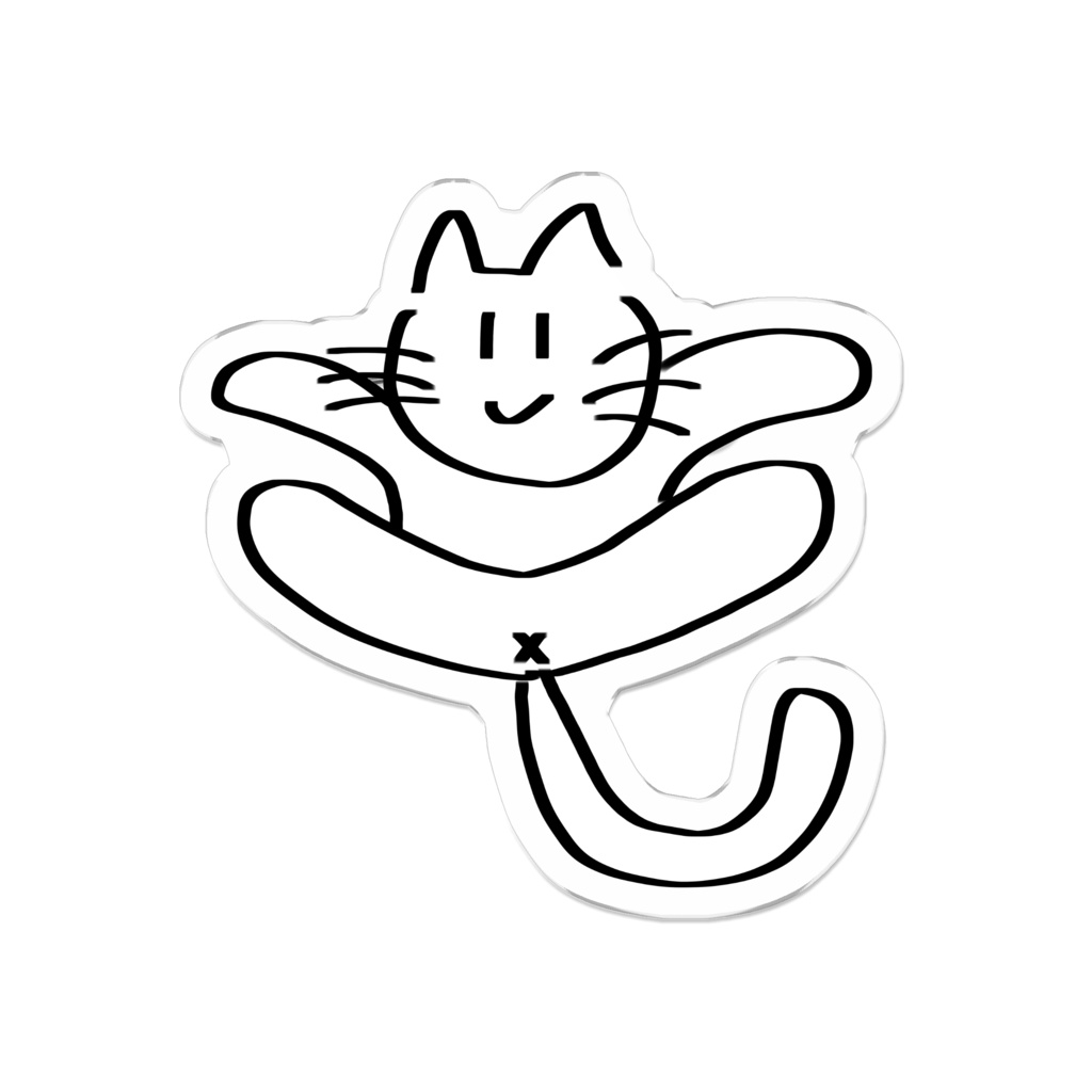 ぱんぱかぱーんねこ(アクリルバッジ)