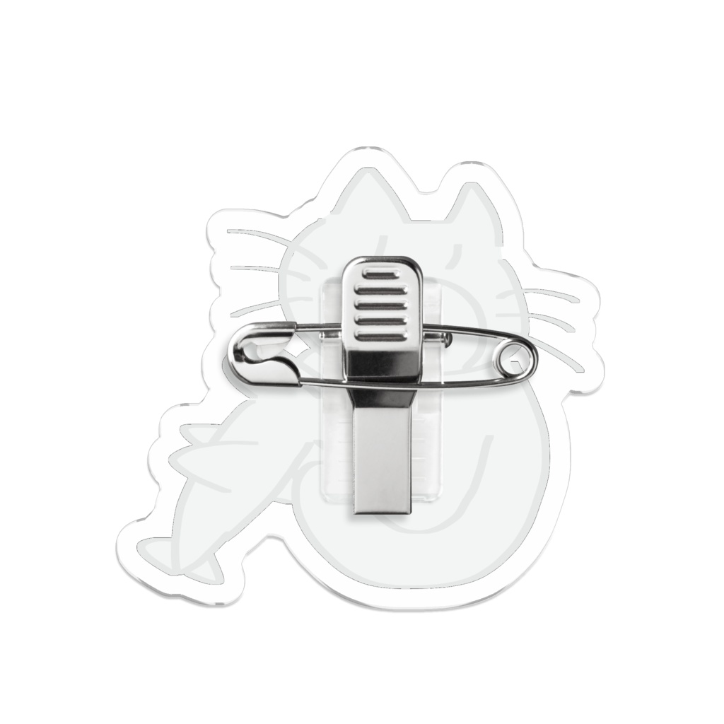 サメ食べねこ(アクリルバッジ)