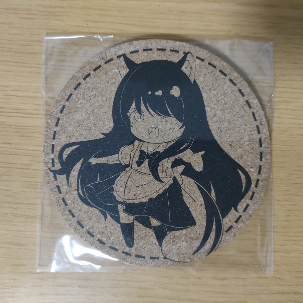 コルクコースター ロングの女の子