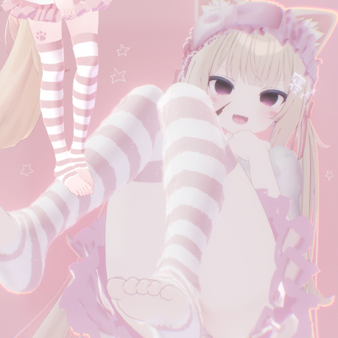 シフォンちゃんのあったかニーソックス