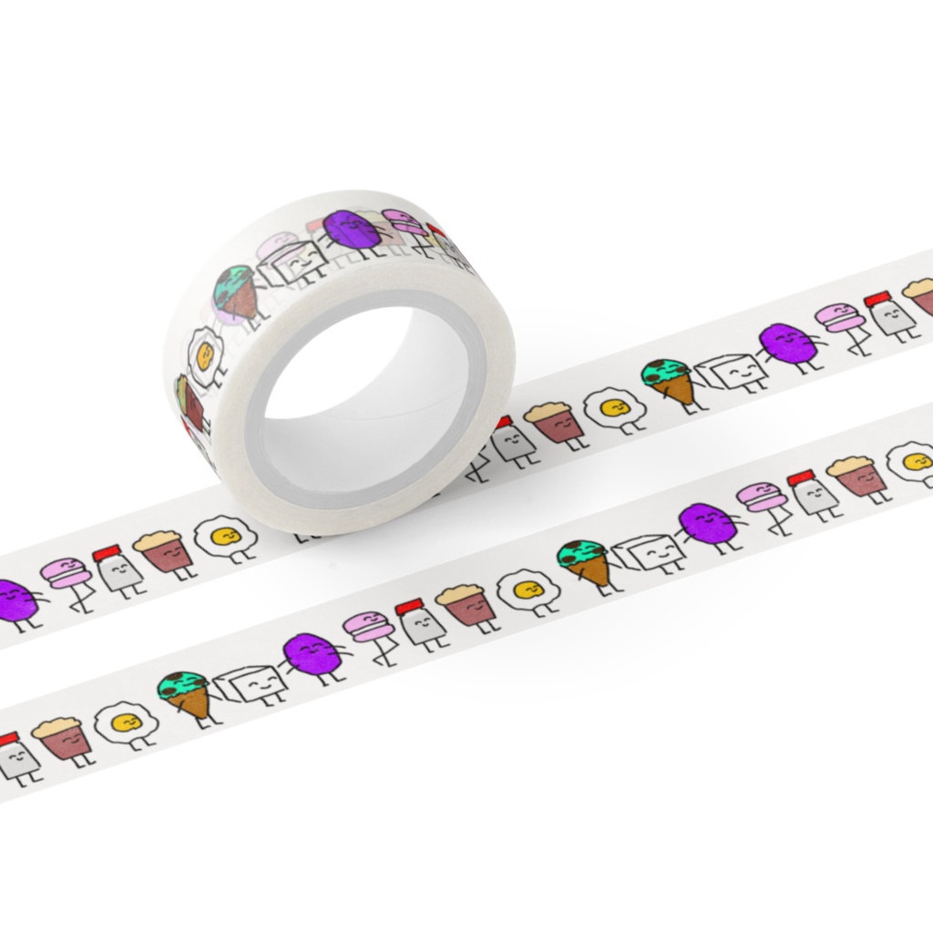 にこにこたべものマスキングテープ