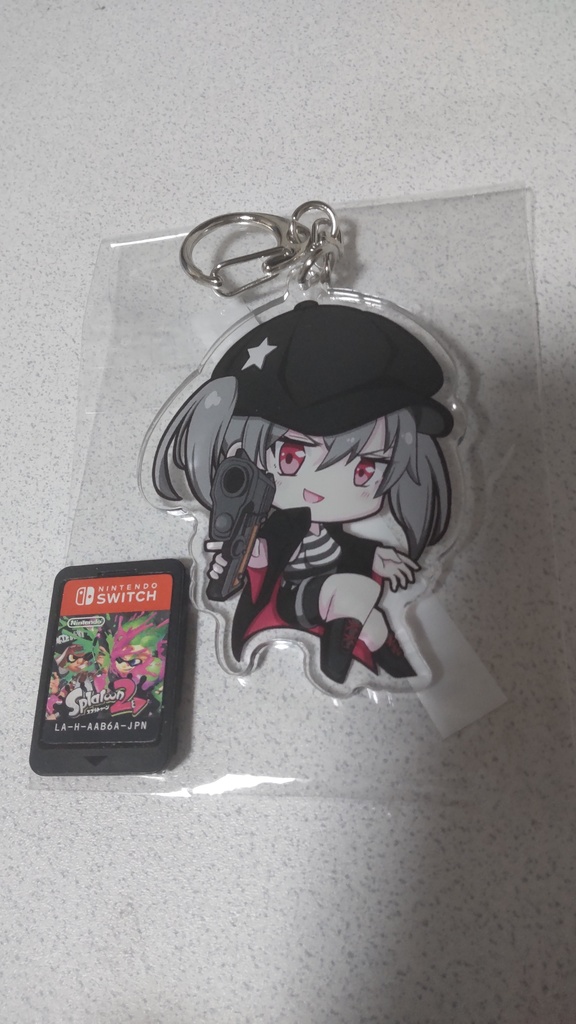 オリジナルキーホルダー (ラクーンちゃん)70×70mm