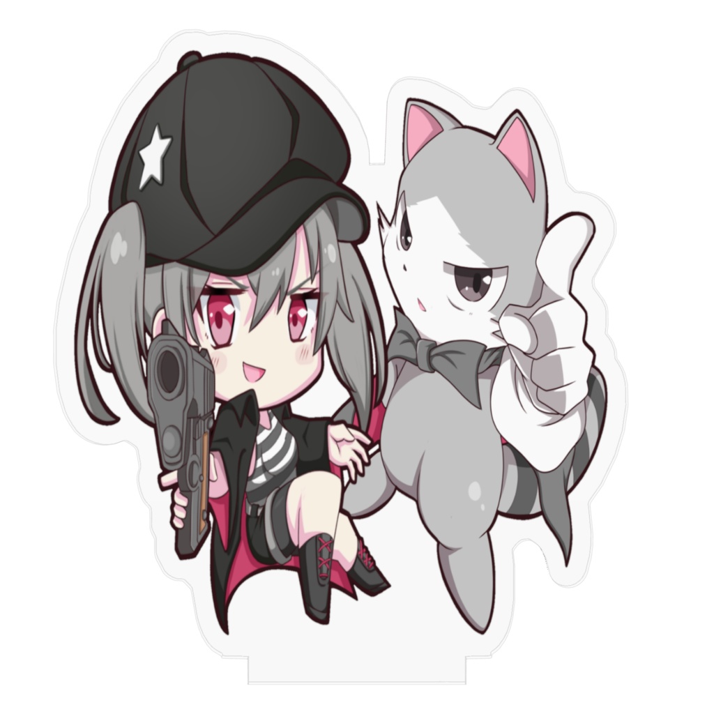 オリジナルアクリルスタンド (ラクーン×たいちょー)70×70mm