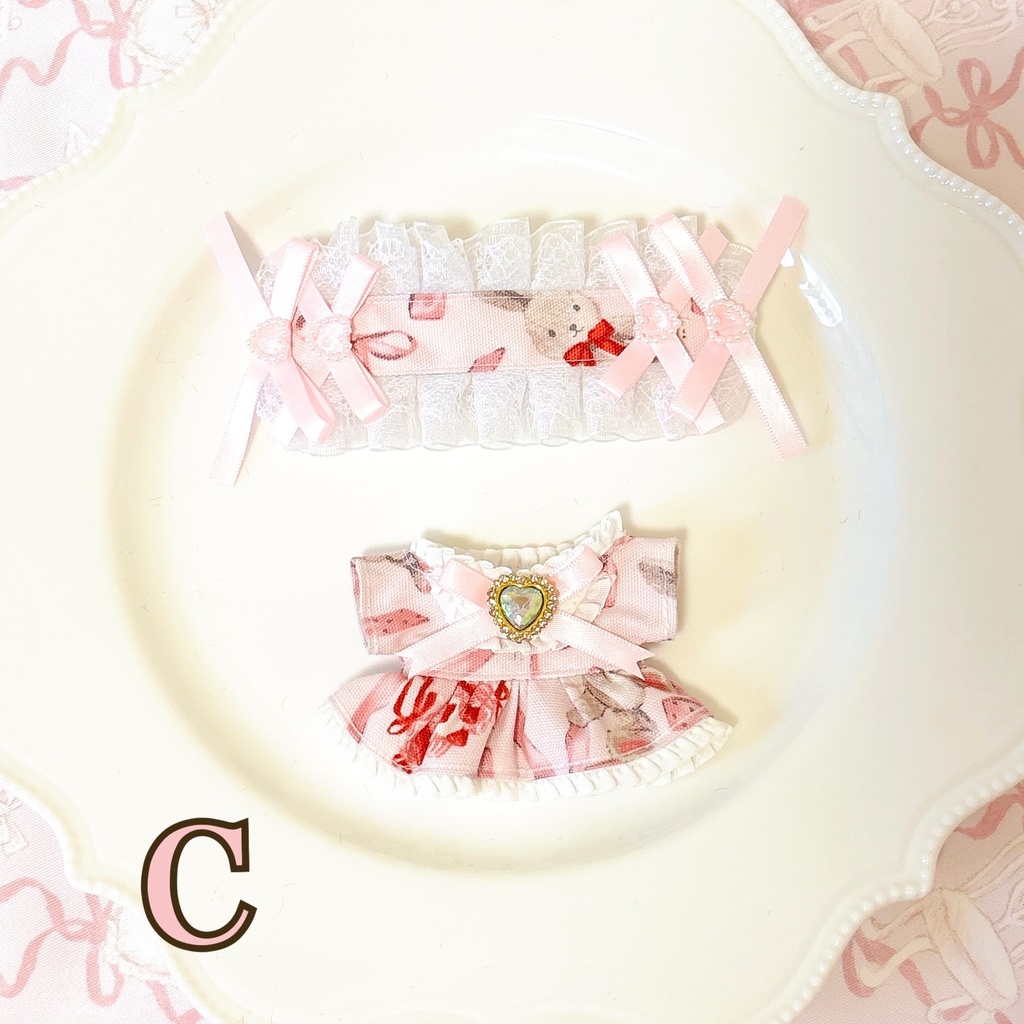 ♡ ワンピ&ヘッドドレスセット ♡ ぬい服 13cm ちびぐるみ