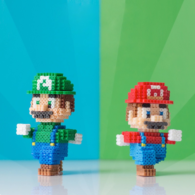 マリオ3Dパーラービーズ図案 アイロンビーズ図案